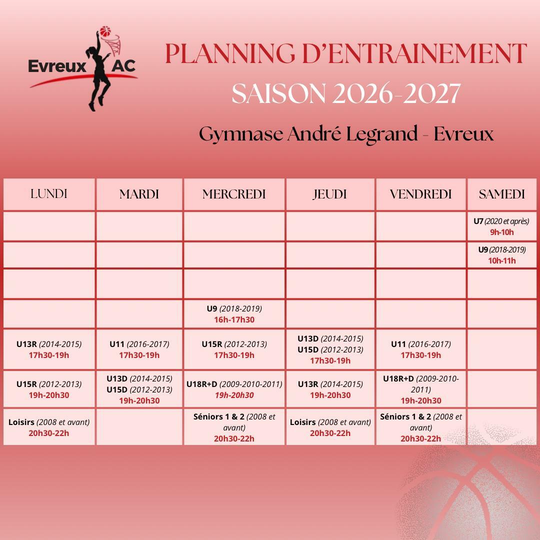 Nouvelle saison, Nouveau Planning !