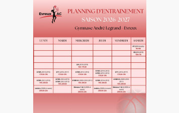 Nouvelle saison, Nouveau Planning !